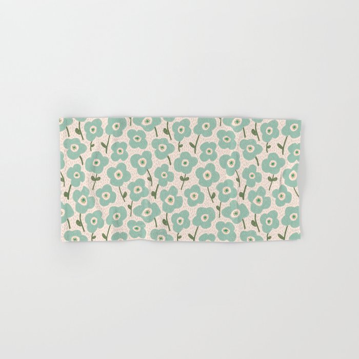 Little flowers aqua Bath Towel Gallery Image 1