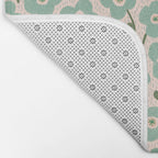 Little flowers aqua Bath Mat Gallery Image 2