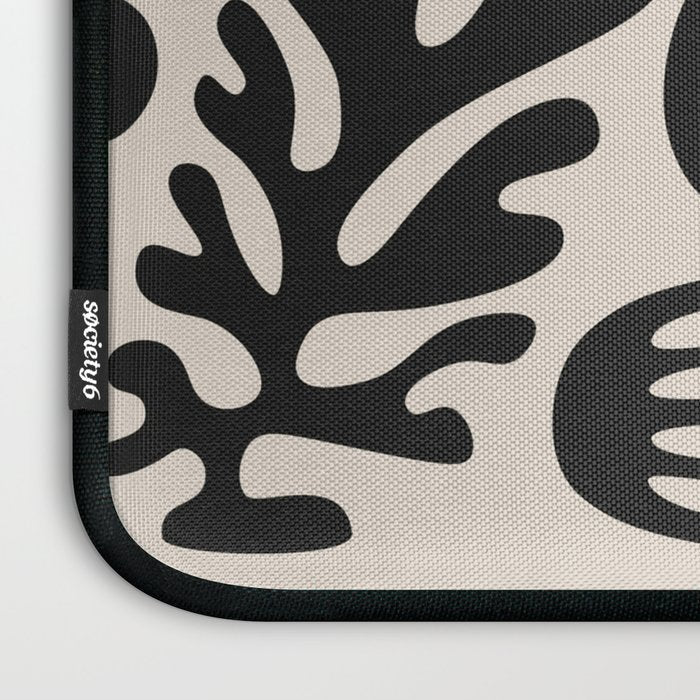 Matisse Cut Outs Ecru Beige Black Mid Century Modern Art Laptop Sleeve Gallery Image 3