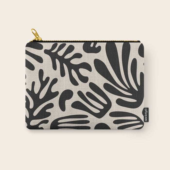 Matisse Cut Outs Ecru Beige Black Mid Century Modern Art Carry All Pouch Gallery Image 1