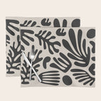 Matisse Cut Outs Ecru Beige Black Mid Century Modern Art Placemat Gallery Image 1