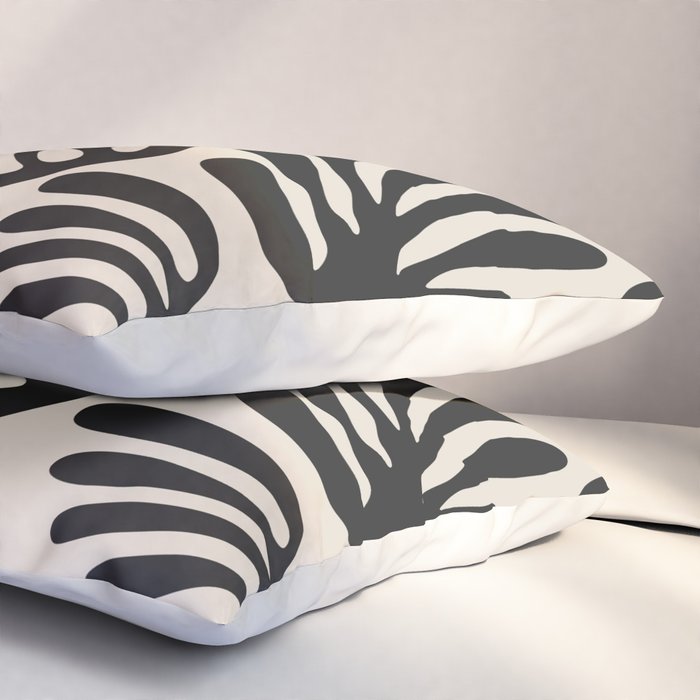 Matisse Cut Outs Ecru Beige Black Mid Century Modern Art Pillow Sham Gallery Image 3