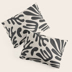 Matisse Cut Outs Ecru Beige Black Mid Century Modern Art Pillow Sham Gallery Image 3