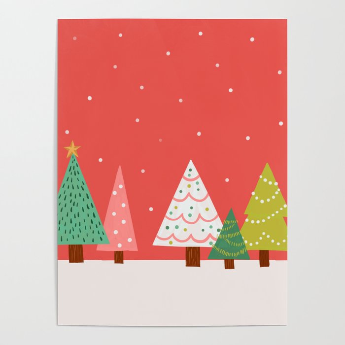 Holly Jolly Trees Poster Gallery Image 1