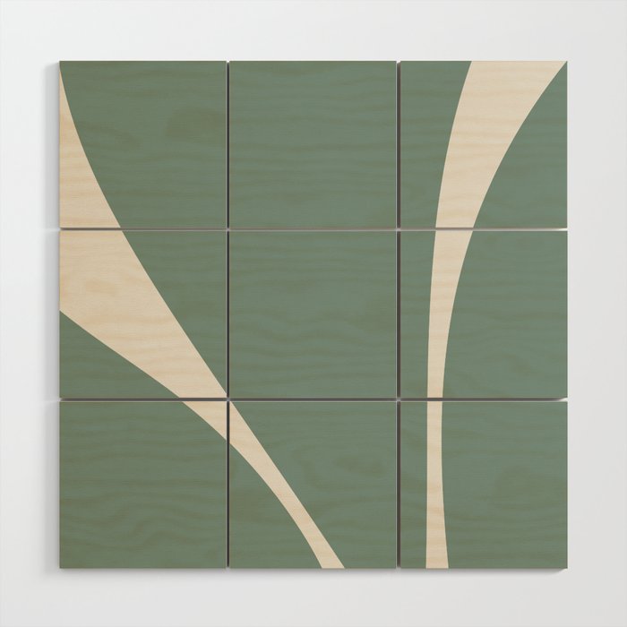 Minimalist Plant Abstract XXVIII Wood Wall Art Gallery Image 1