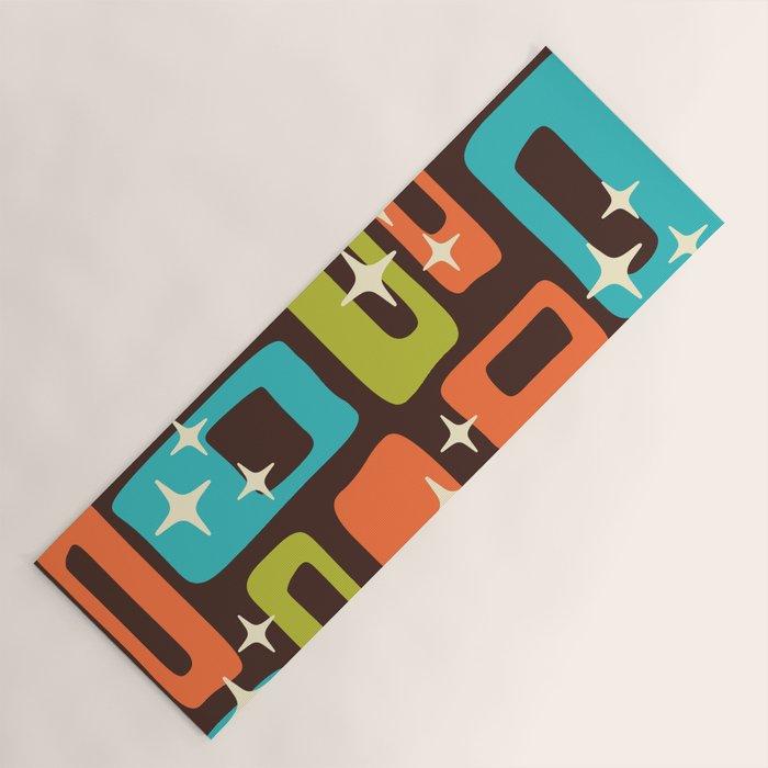 Retro Mid Century Modern Abstract Pattern 632 Yoga Mat Gallery Image 1