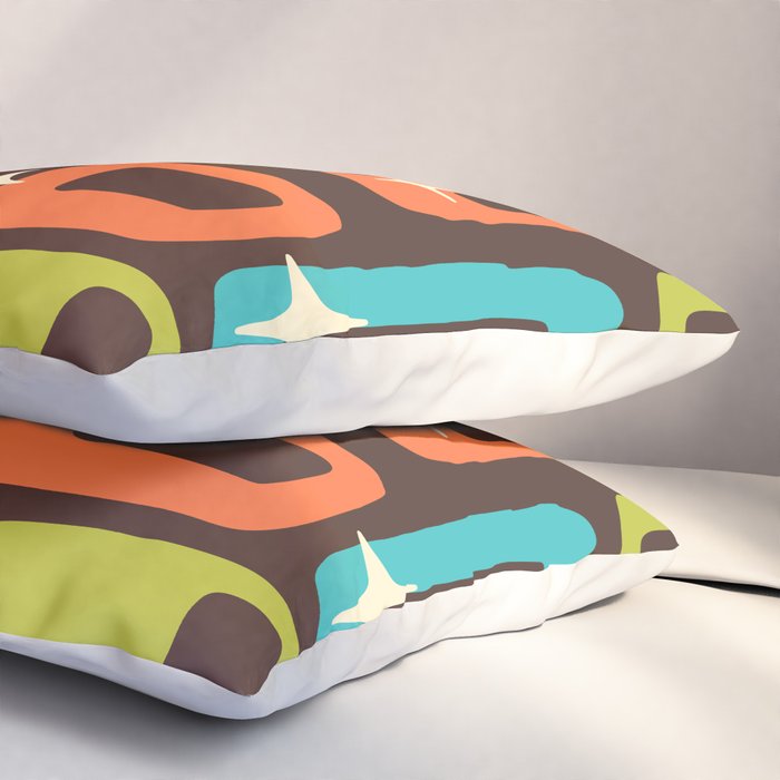 Retro Mid Century Modern Abstract Pattern 632 Pillow Sham Gallery Image 3