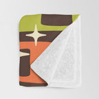 Retro Mid Century Modern Abstract Pattern 632 Throw Blanket Gallery Image 3