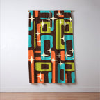 Retro Mid Century Modern Abstract Pattern 632 Window Curtain Gallery Image 3