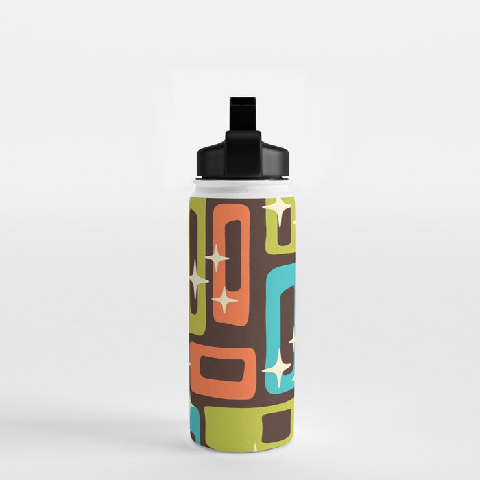 Retro Mid Century Modern Abstract Pattern 632 Water Bottle Gallery Image 2