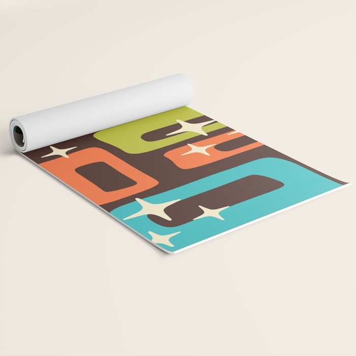 Retro Mid Century Modern Abstract Pattern 632 Yoga Mat Gallery Image 2
