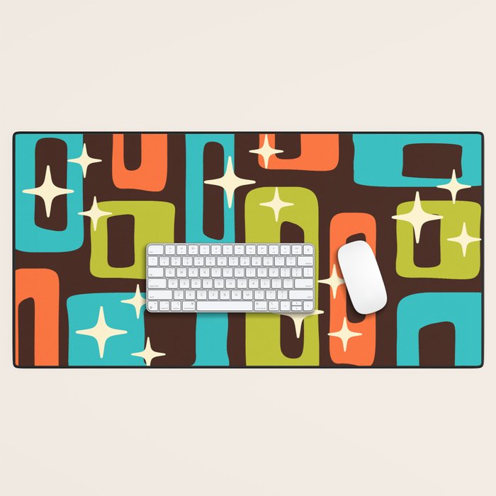 Retro Mid Century Modern Abstract Pattern 632 Desk Mat Gallery Image 1