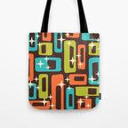 Retro Mid Century Modern Abstract Pattern 632 Tote Bag Gallery Image 1