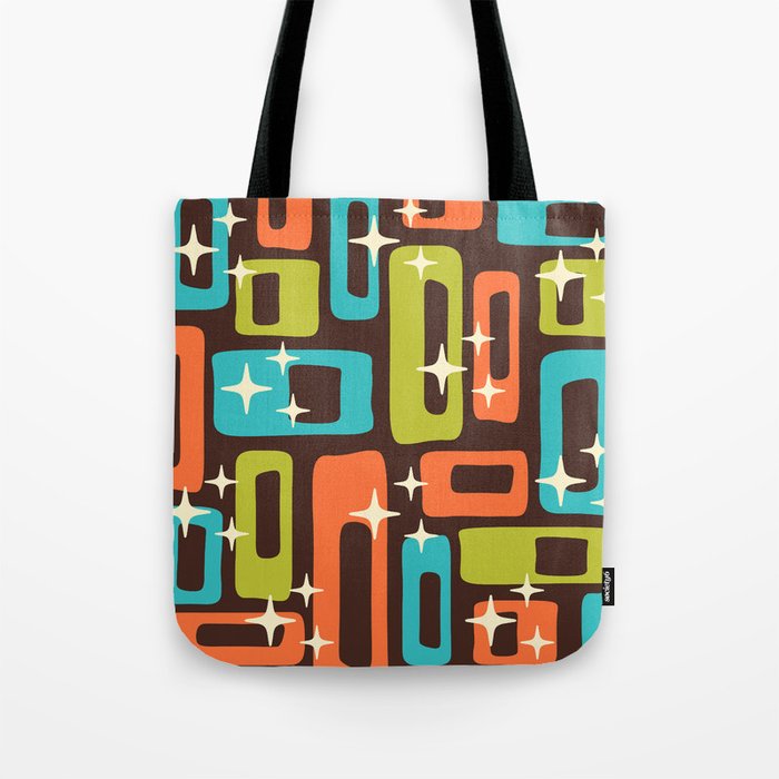Retro Mid Century Modern Abstract Pattern 632 Tote Bag Gallery Image 1