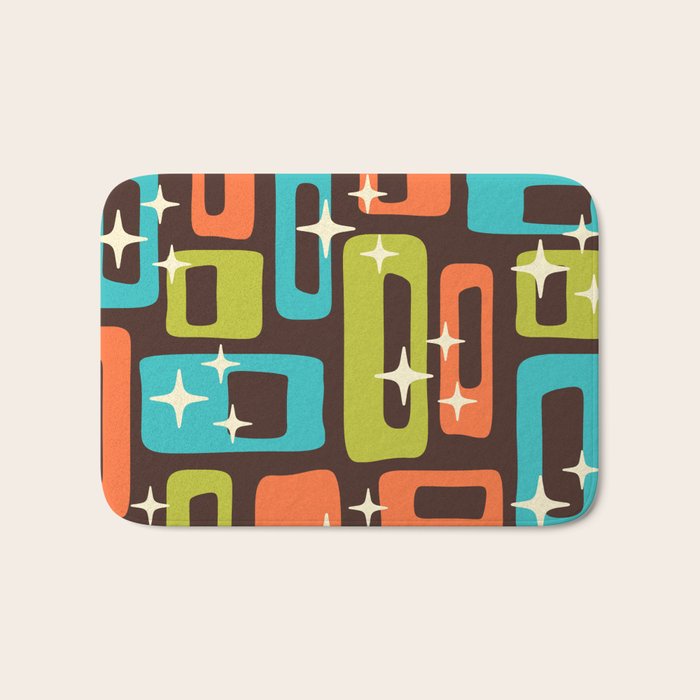 Retro Mid Century Modern Abstract Pattern 632 Bath Mat Gallery Image 1