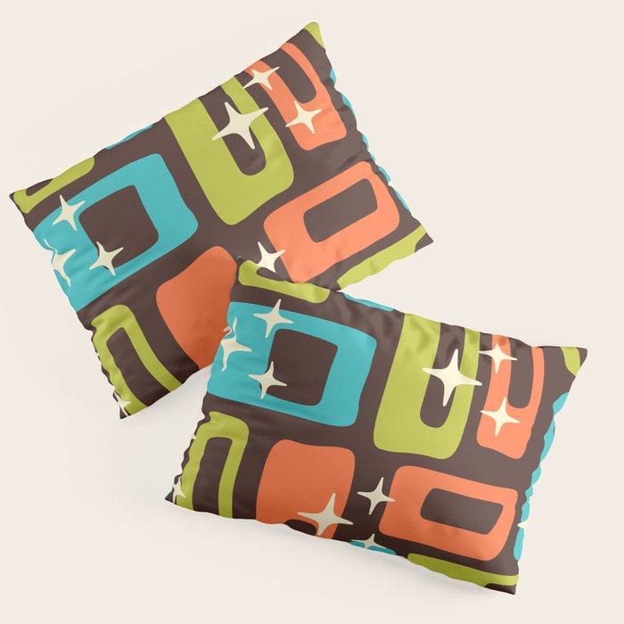 Retro Mid Century Modern Abstract Pattern 632 Pillow Sham Gallery Image 1