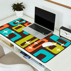 Retro Mid Century Modern Abstract Pattern 632 Desk Mat Gallery Image 2