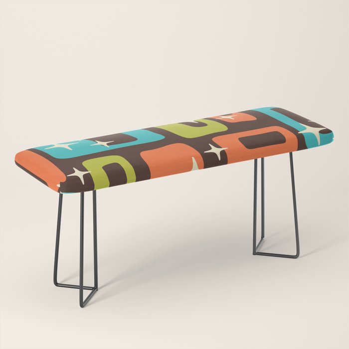 Retro Mid Century Modern Abstract Pattern 632 Bench Gallery Image 1