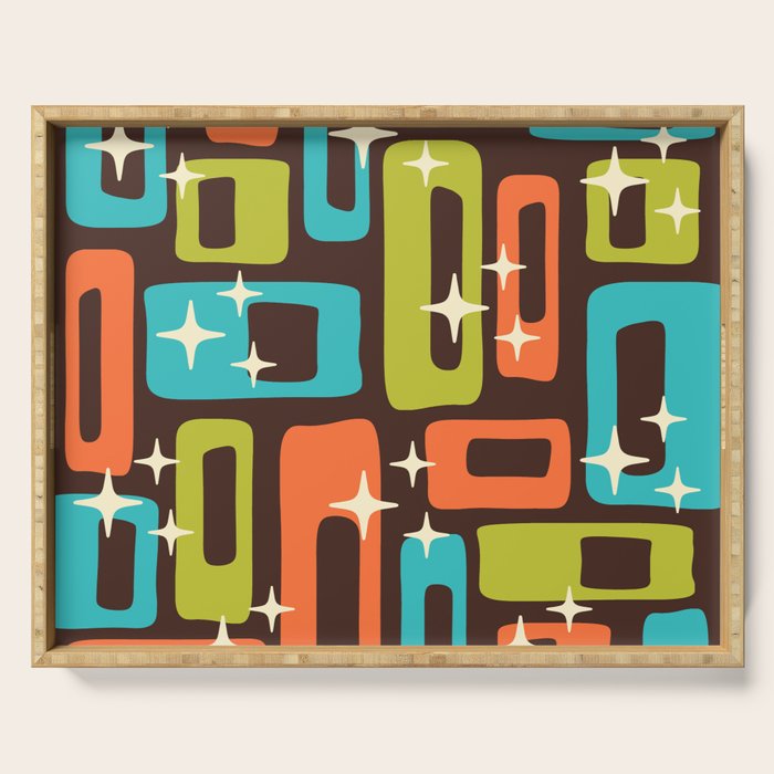 Retro Mid Century Modern Abstract Pattern 632 Serving Tray Gallery Image 1