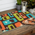 Retro Mid Century Modern Abstract Pattern 632 Outdoor Rug Gallery Image 2