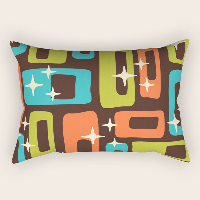 Retro Mid Century Modern Abstract Pattern 632 Rectangular Pillow Gallery Image 2