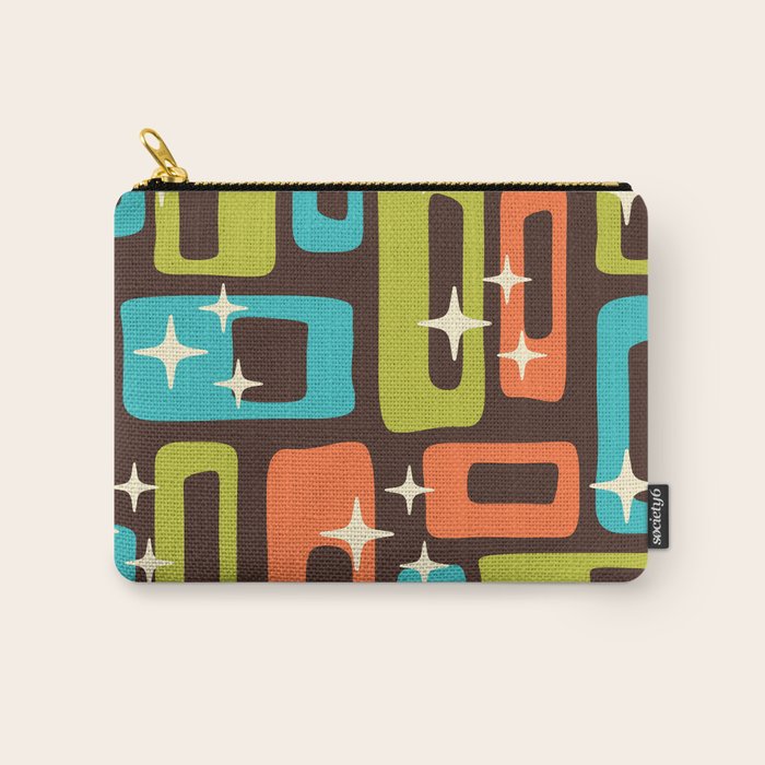Retro Mid Century Modern Abstract Pattern 632 Carry All Pouch Gallery Image 1
