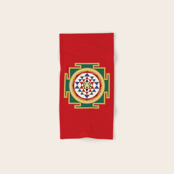 Sri Yantra colored Bath Towel Gallery Image 1