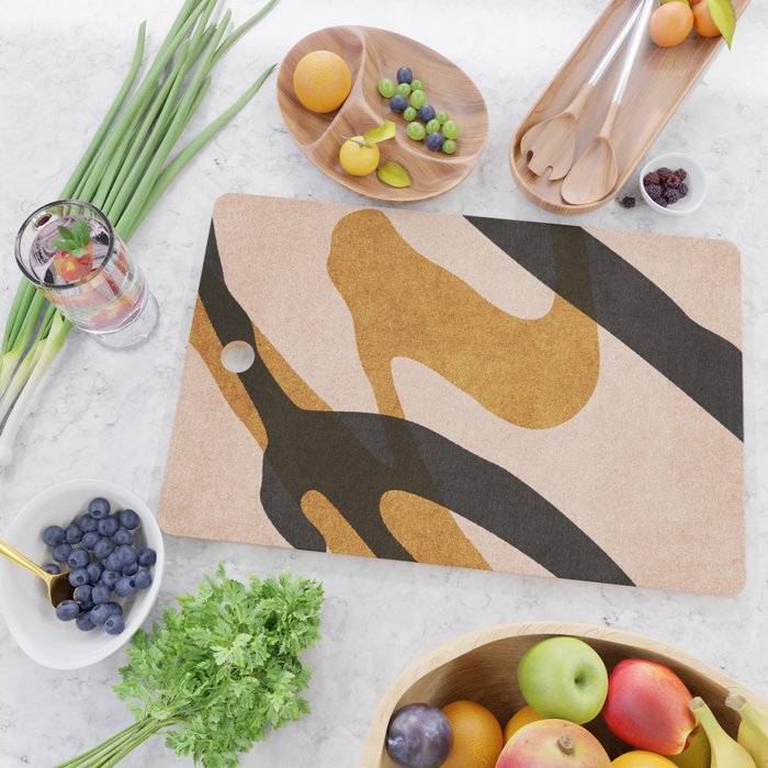 ABSTRACT ALPHABET / Script P Cutting Board Gallery Image 2