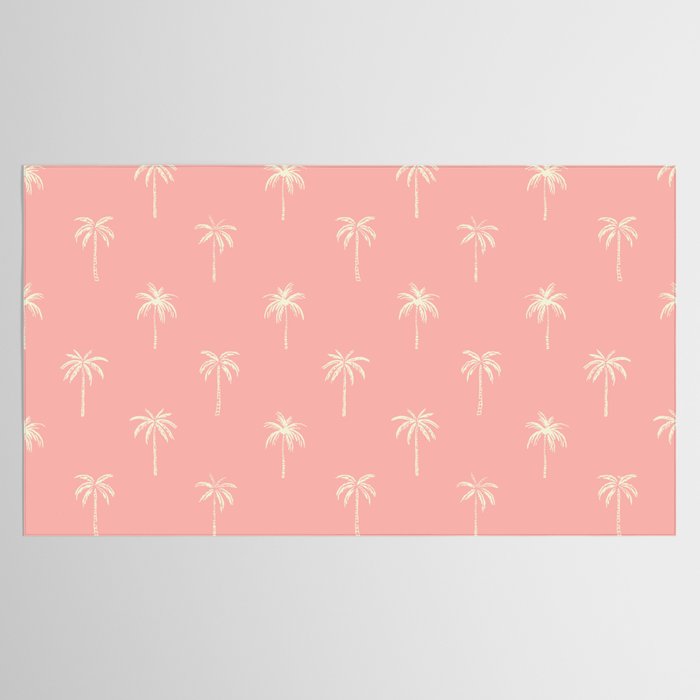 Vintage palm tree beach doodle pattern Tablecloth Gallery Image 2