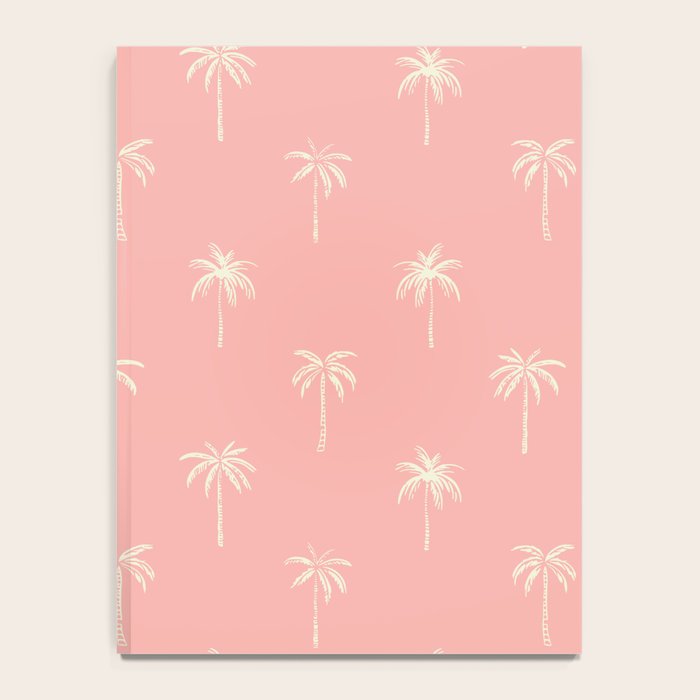 Vintage palm tree beach doodle pattern Notebook Gallery Image 4