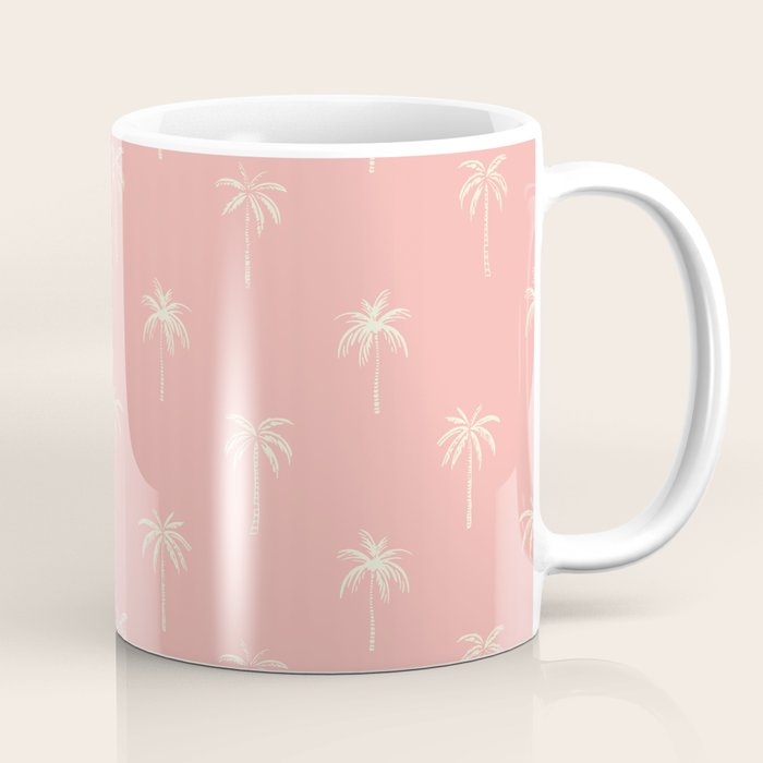 Vintage palm tree beach doodle pattern Coffee Mug Gallery Image 1