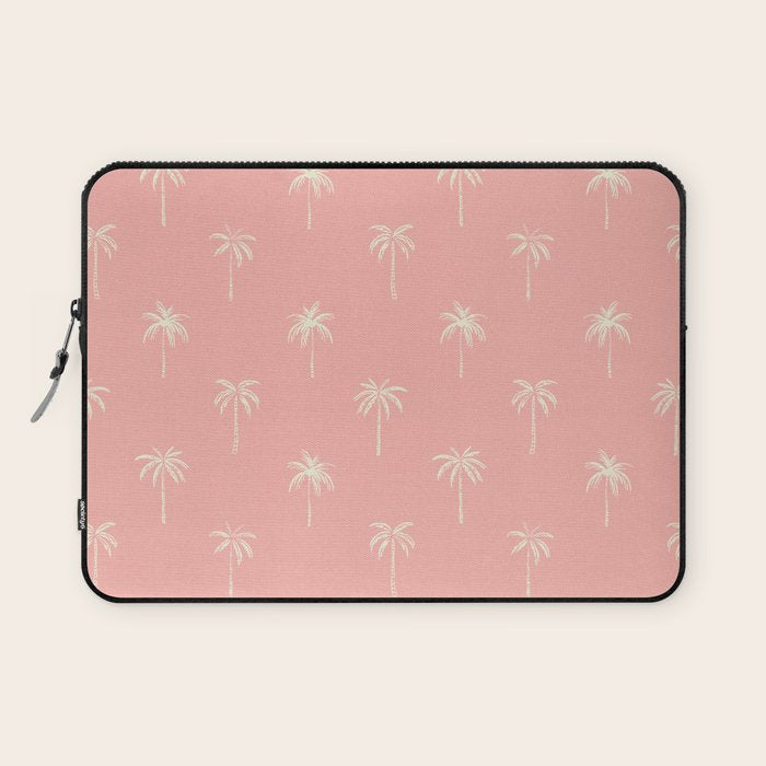 Vintage palm tree beach doodle pattern Laptop Sleeve Gallery Image 1