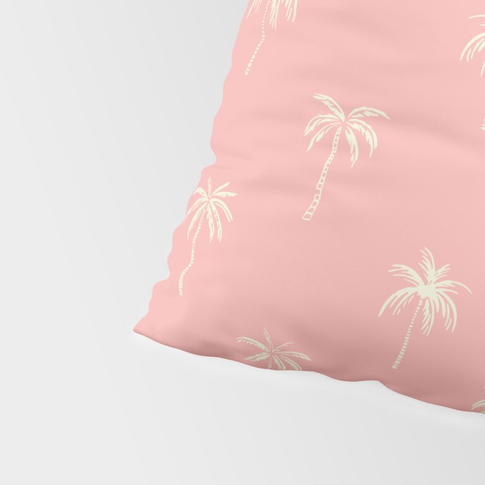 Vintage palm tree beach doodle pattern Pillow Sham Gallery Image 4