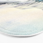 Misty Mountain Pines - Foggy Forest Watercolor Painting Bath Mat Gallery Image 3