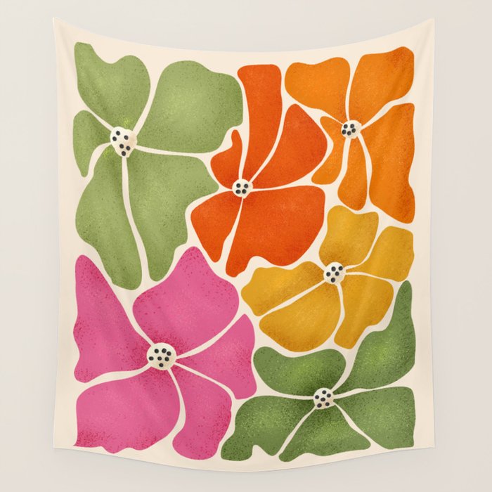 70's Florals Wall Tapestry Gallery Image 4
