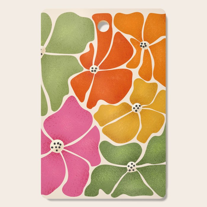 70's Florals Cutting Board Gallery Image 1