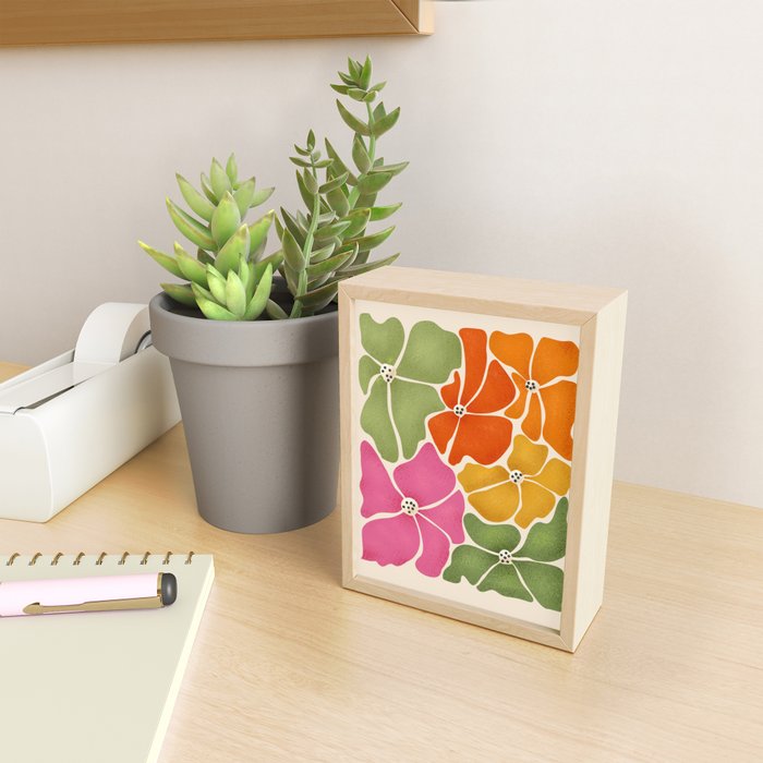 70's Florals Mini Art Print Gallery Image 2