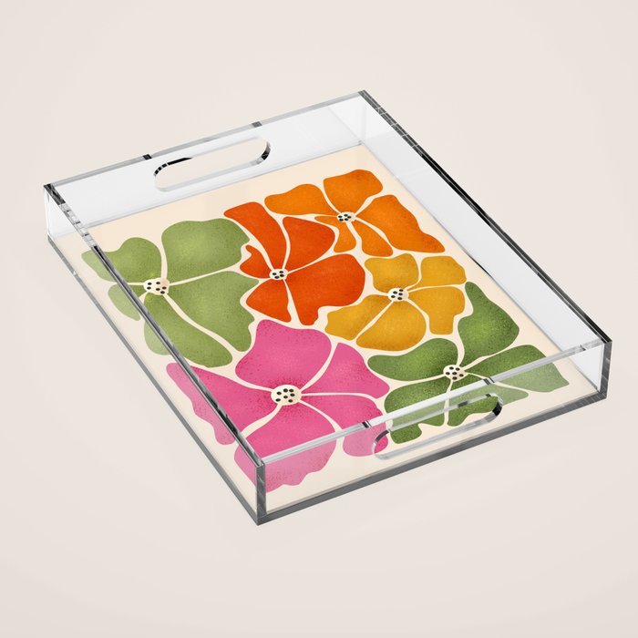 70's Florals Acrylic Tray Gallery Image 1