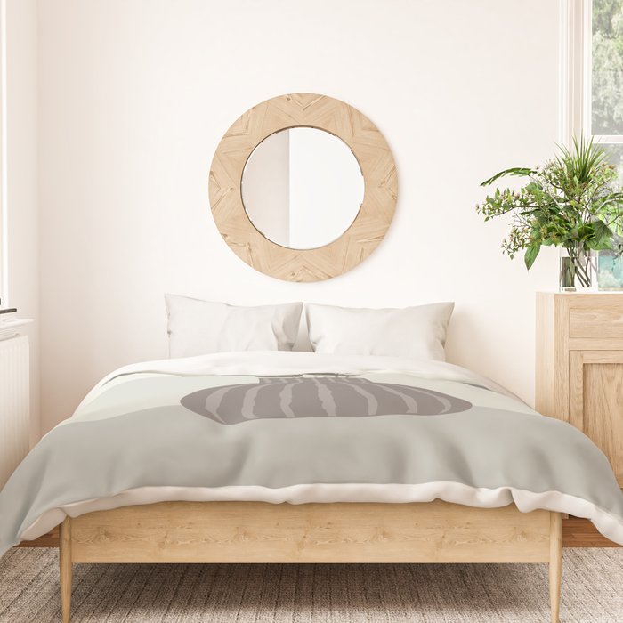 Wildflower bouquet in vase illustration - pantone brown mocha mousse Duvet Cover Gallery Image 3