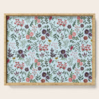 Bright Watercolor Flower - Blue Serving Tray Gallery Image 1