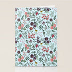 Bright Watercolor Flower - Blue Stationery Card Gallery Image 2