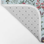 Bright Watercolor Flower - Blue Bath Mat Gallery Image 2