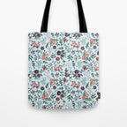 Bright Watercolor Flower - Blue Tote Bag Gallery Image 1