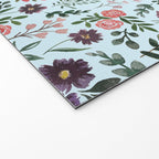 Bright Watercolor Flower - Blue Welcome Mat Gallery Image 2