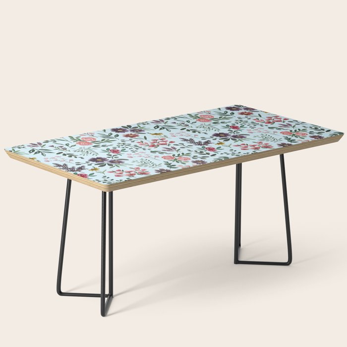 Bright Watercolor Flower - Blue Coffee Table Gallery Image 1