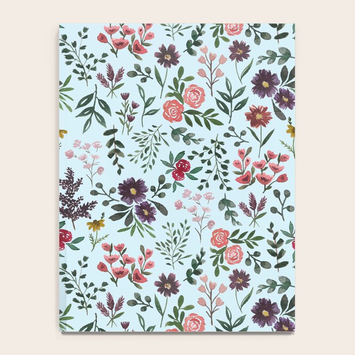Bright Watercolor Flower - Blue Notebook Gallery Image 4