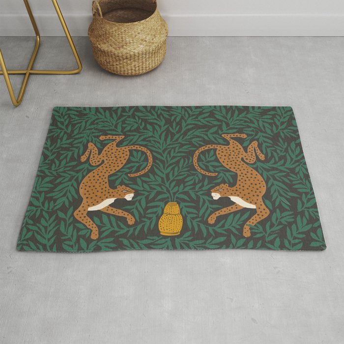 Leopard Vase - midnight Rug Gallery Image 1