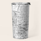Oklahoma City White Map Travel Mug Gallery Image 2
