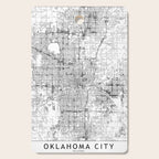 Oklahoma City White Map Cutting Board Gallery Image 1