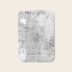 Oklahoma City White Map Bath Mat Gallery Image 1